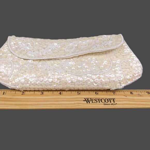 Vintage La Regale Sequin Beaded Evening Bag Clutch in Original Box, Japan - Picture 10 of 11